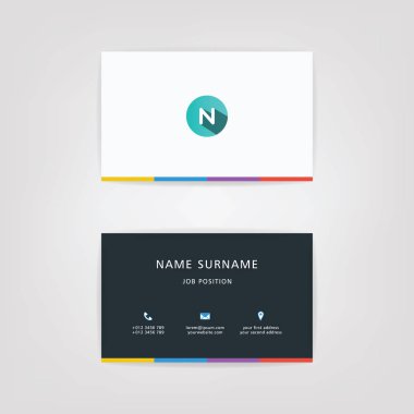 N basit kimlik kartınızı alfabe Logo veya simge işletmeniz için