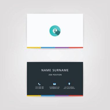 E basit kimlik kartınızı alfabe Logo veya simge işletmeniz için