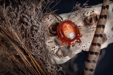 Moda el yapımı boho aksesuarlarının yakın plan görüntüsü