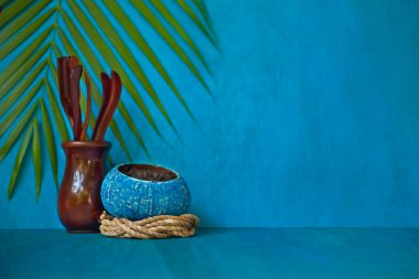 Mavi çay kavramının yakın plan görüntüsü