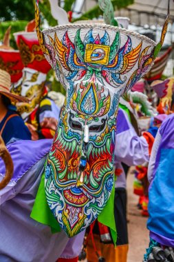 Tay kuzeydoğu geleneksel Phi Ta Khon hayalet maske