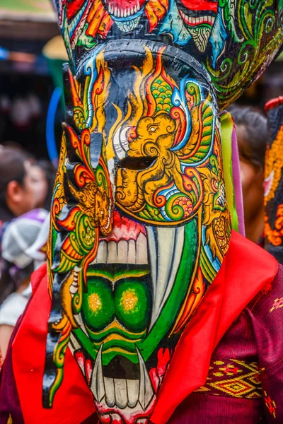 Thai nord-est tradizionale Phi Ta Khon fantasma Festival parata — Foto Stock