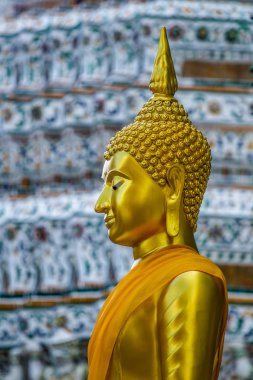 Yan görünümü od altın Buda resim