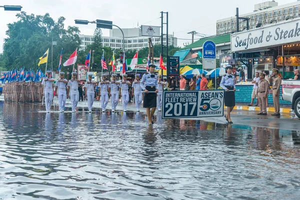 해군 퍼레이드 행진 드릴 국제 함 대 검토 2017 — 스톡 사진