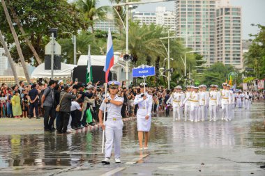 Rusya Deniz Kuvvetleri geçit uluslararası filo inceleme 2017 yılında yürüyen