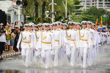 Rusya Deniz Kuvvetleri geçit uluslararası filo inceleme 2017 yılında yürüyen