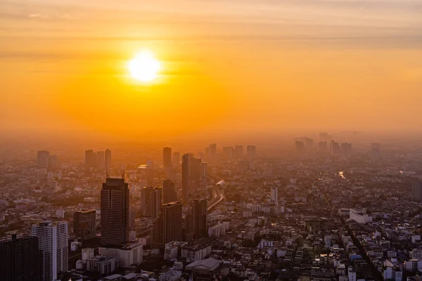 Gyönyörű naplemente a város Bangkok Jogdíjmentes Stock Fotók