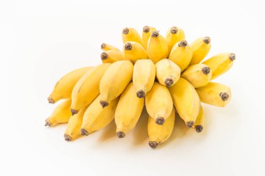 Beyaz arkaplanda izole edilmiş muz.