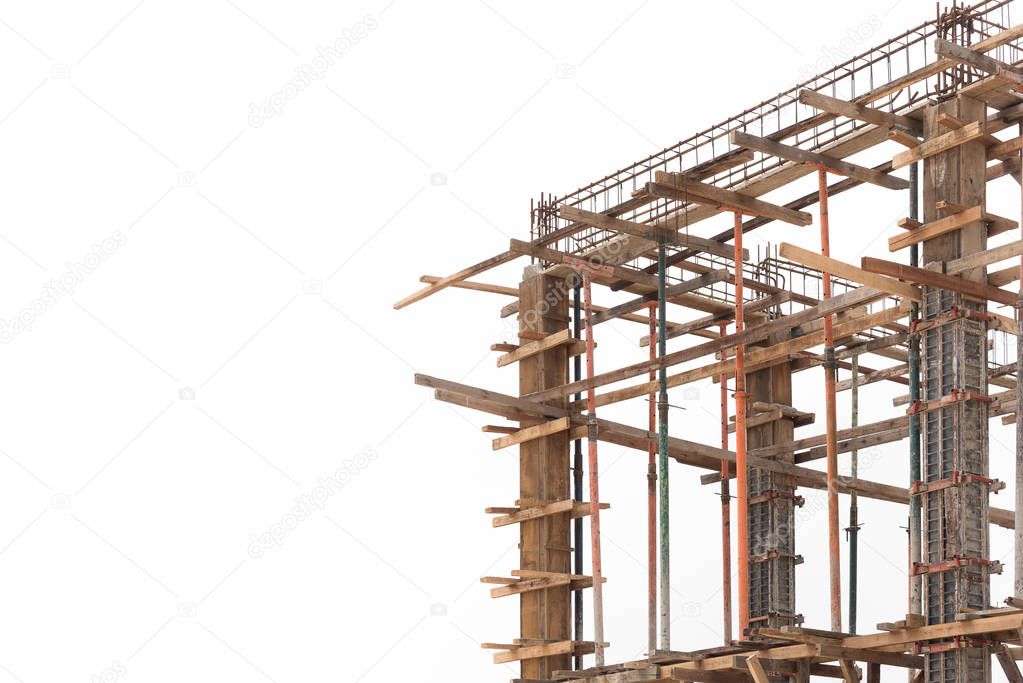 Structure of building under construction.