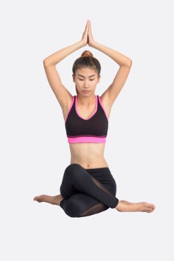 genç kadın yoga pose.