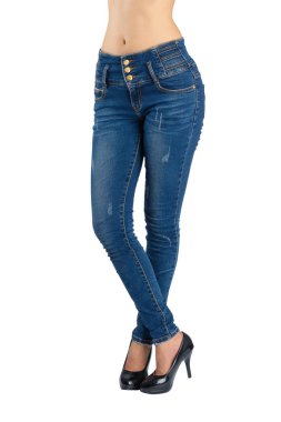 Kadın mavi jeans.