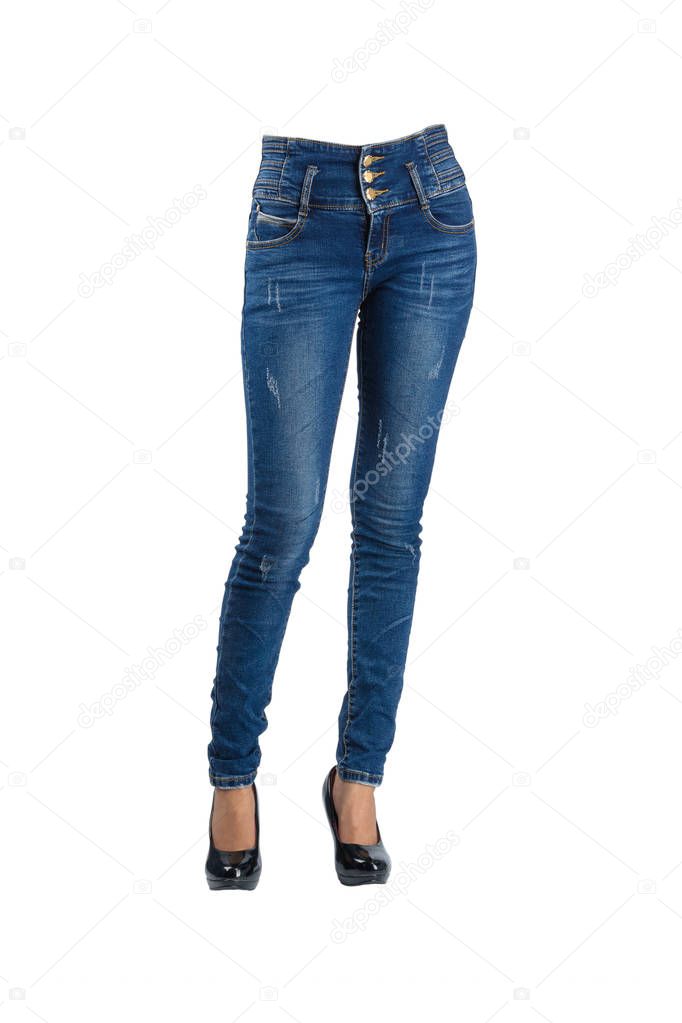 Woman blue jeans 