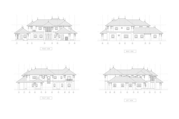 Elevation house drawing.