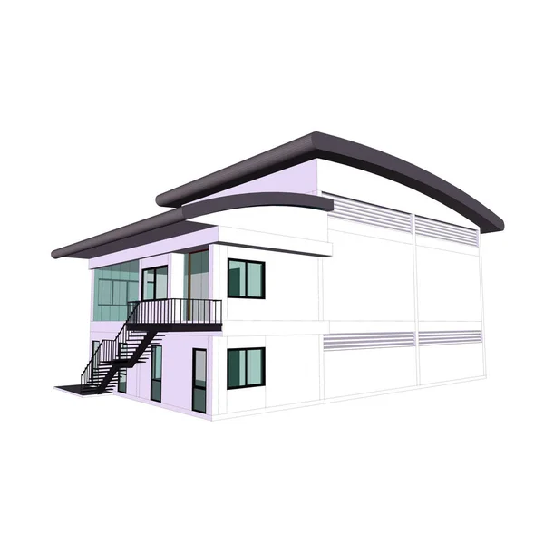 Edificio architettura 3D . — Foto Stock