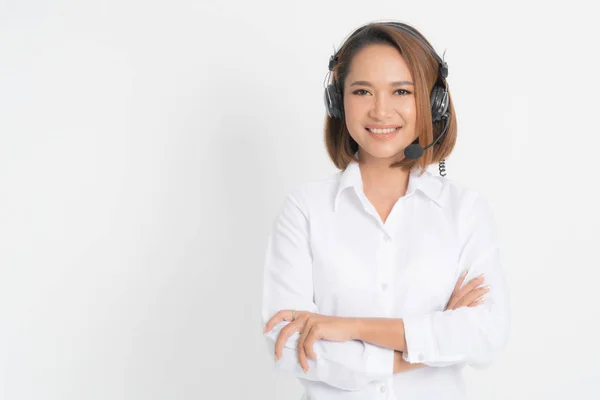 Callcenter-Betreiberin. — Stockfoto