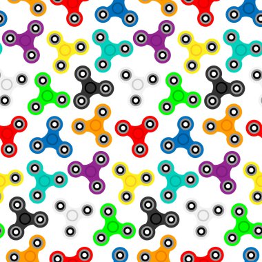 Döndürücülerle kusursuz bir şablon. Vektör illüstrasyonu