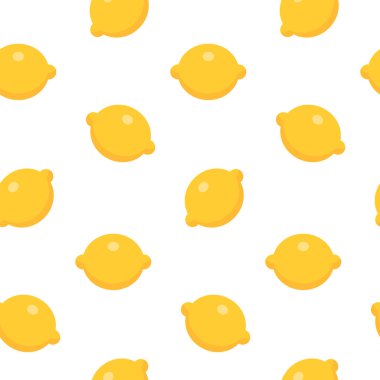 Limonlu, düz bir desen. Vektör illüstrasyonu.