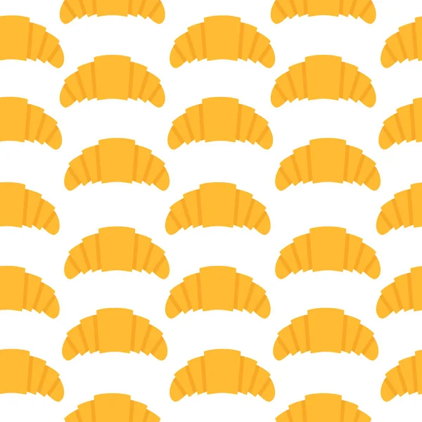 Motif sans couture avec croissant en style plat.Illustration vectorielle — Image vectorielle