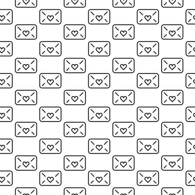 Satır biçiminde zarfların pürüzsüz deseni.