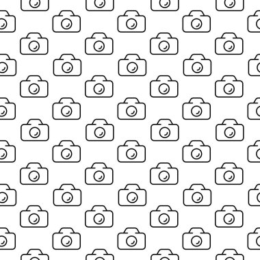 Satır biçiminde fotoğraf makinesinin vektörsüz deseni.