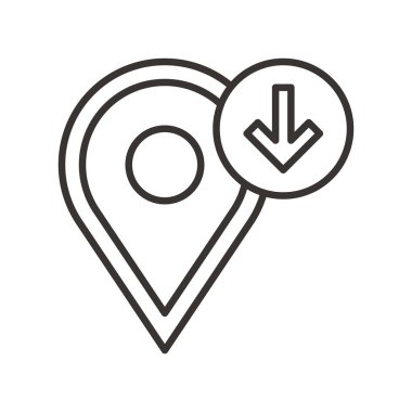 Gezinti PIN basit simgesi