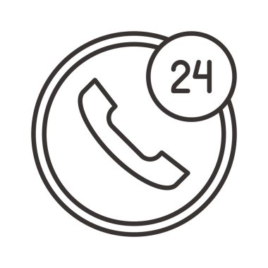 cep telefonu 24 Saat simgesi