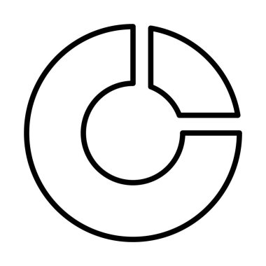 Pasta grafiği basit simgesi