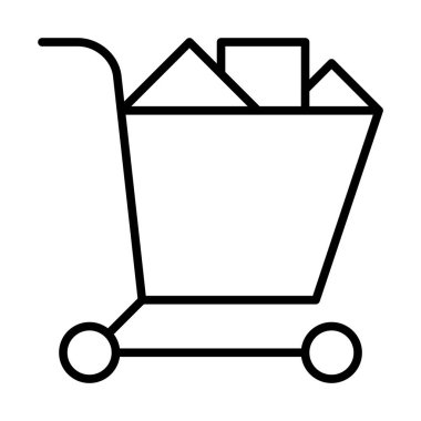 süpermarket arabası simgesi