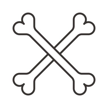 Çapraz kemikler illüstrasyon