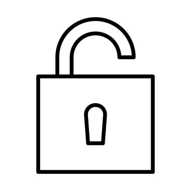 basit asma kilit simgesi