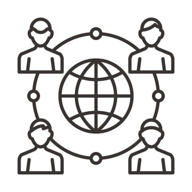 İnsanlar ağ simgesini