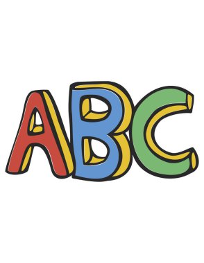 ABC harfleri illüstrasyon