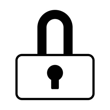 basit asma kilit simgesi