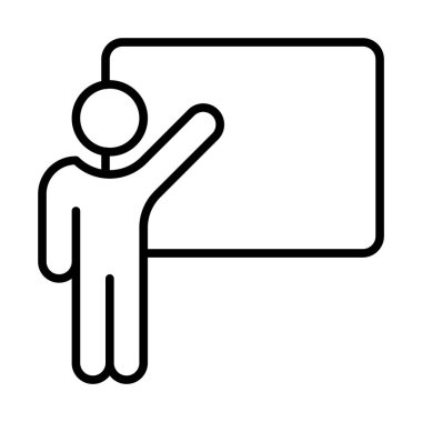 Boş başlık simgesi olan adam