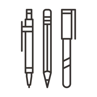 Kalem ve kurşun kalem simge tasarlamak