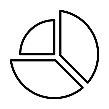 Pasta grafiği basit simgesi