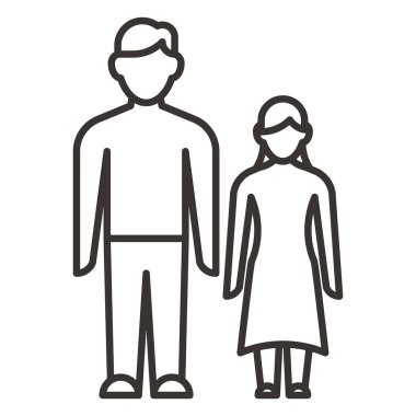 Babası ile dauther simge tasarlamak