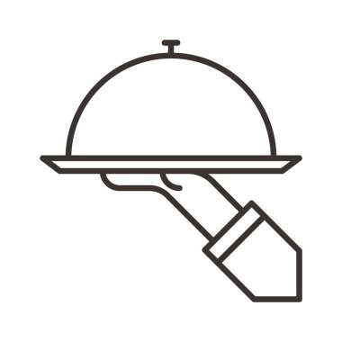 Garson eliyle çanak simgesi 