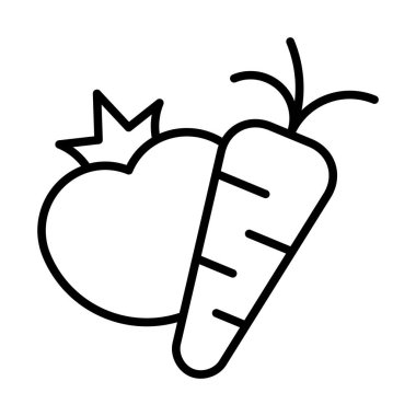 tomato and carrot icon clipart