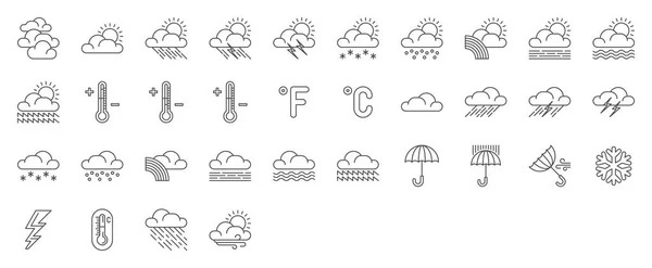 Zestaw ikon pogody — Wektor stockowy