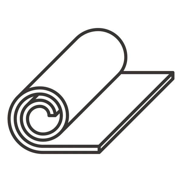 Yogamat pictogram — Stockvector
