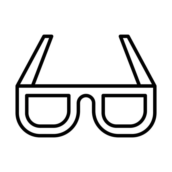 Ícone de óculos simples — Vetor de Stock
