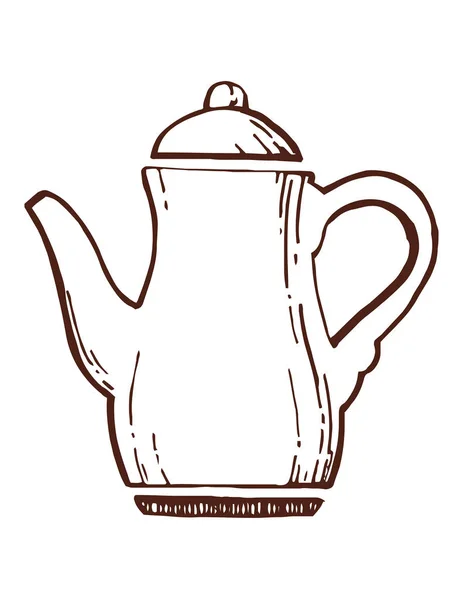 Čajník jednoduchý ikona — Stockový vektor
