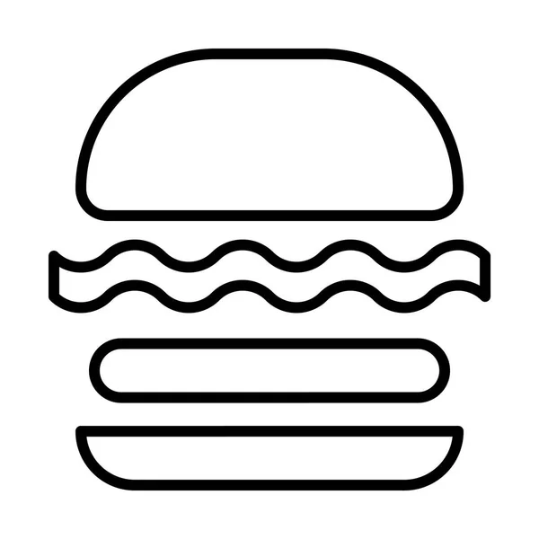 Hamburger eenvoudige pictogram — Stockvector