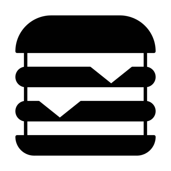 Hamburger einfache Ikone — Stockvektor