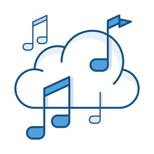 Icône de service Cloud — Image vectorielle