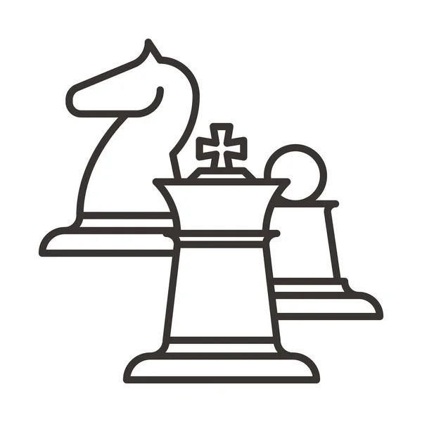 Chiffres d'échecs icône illustration — Image vectorielle
