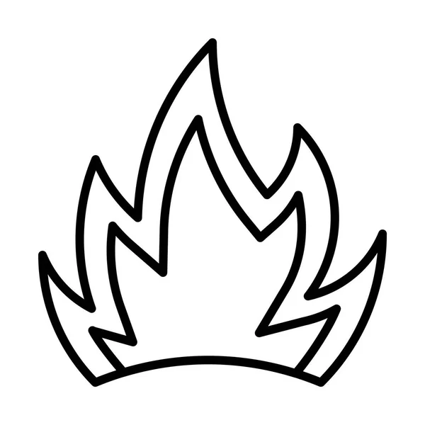 Flamme icône simple — Image vectorielle