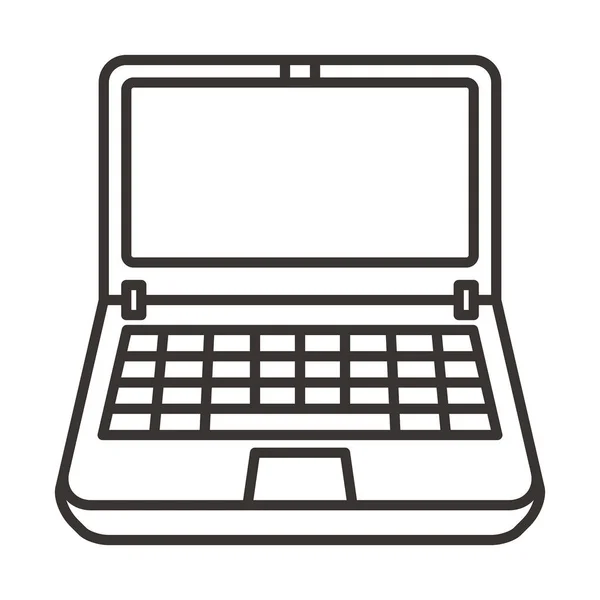Laptop pada latar belakang putih - Stok Vektor