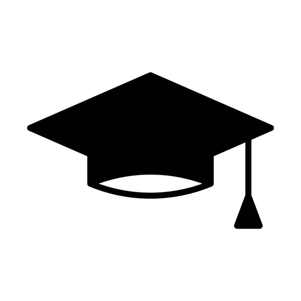 Graduatie cap pictogram — Stockvector